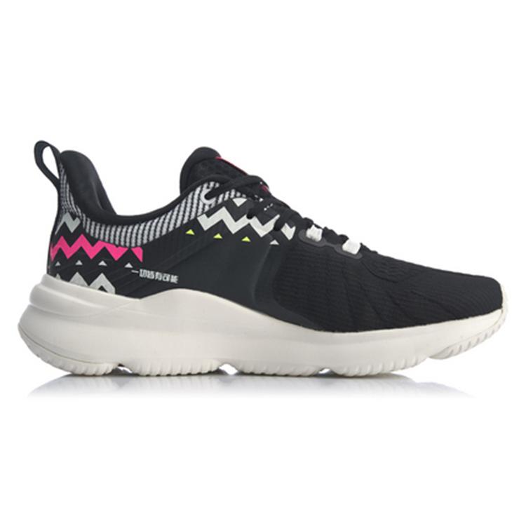 Li Ning SOFT PLUS Низкие Беговые Кроссовки Женские Черно-белые ARHQ024-6