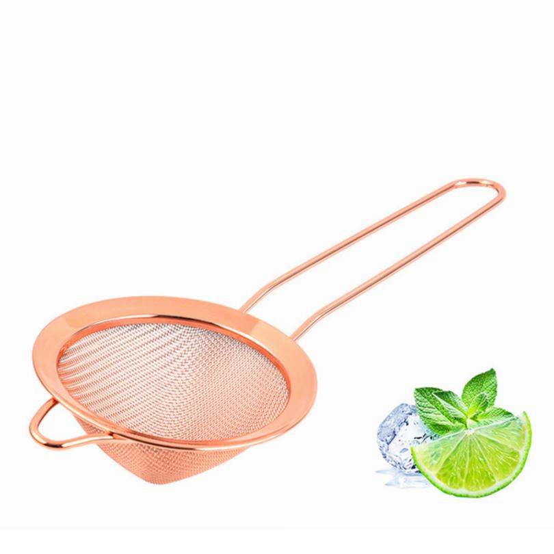Rose Gold 304 Stainless Steel Cone Shaped Cocktail  Strainer for Cocktails / Tea Herbs / Coffee, Fine Mesh Strainer