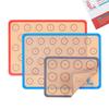 SUPER KITCHEN Macaron Cookie Sheet Cooking Mats, Set of 3, Food-Grade Silicone Baking Mats for Bread, Cookies, and Pizza, Oven and Microwave Safe, Hea