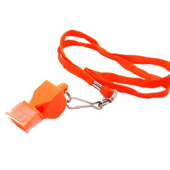 Свисток с шнурком и ручкой для рта. Пластиковый спортивный свисток. Громкий четкий звук. Свисток для тренеров, судей, тренировок, кемпинга, выживания в чрезвычайных ситуациях.