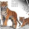 Памятная монета 2022 года Декоративный узор с тигром Сталь Отличный подарок Красивая монета для вечеринки