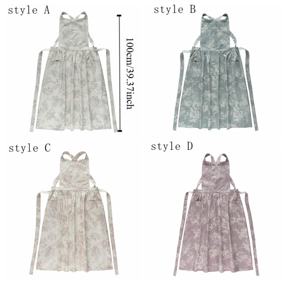 Элегантный кухонный фартук с карманами Фартук для готовки Портативный водоотталкивающий фартук Женский