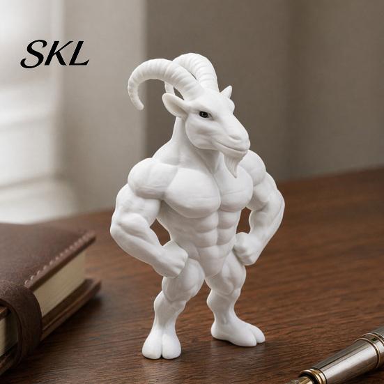Уникальный подарок для любителей животных 3D-печатная фигурка мускулистого козла, скульптура, декор для стола, полки в художественном домашнем офисе, забавный подарок для посетителей тренажерного зала, любителей, современное моделирование