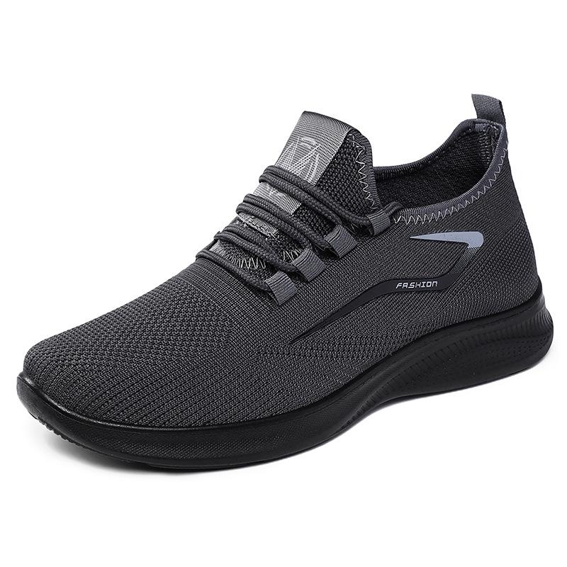 Shoes Men's Casual Shoes Large Size Fly-woven Shoes Breathable Mesh Shoes Versatile Men's Shoes Soft Sole Comfortable Single Shoes