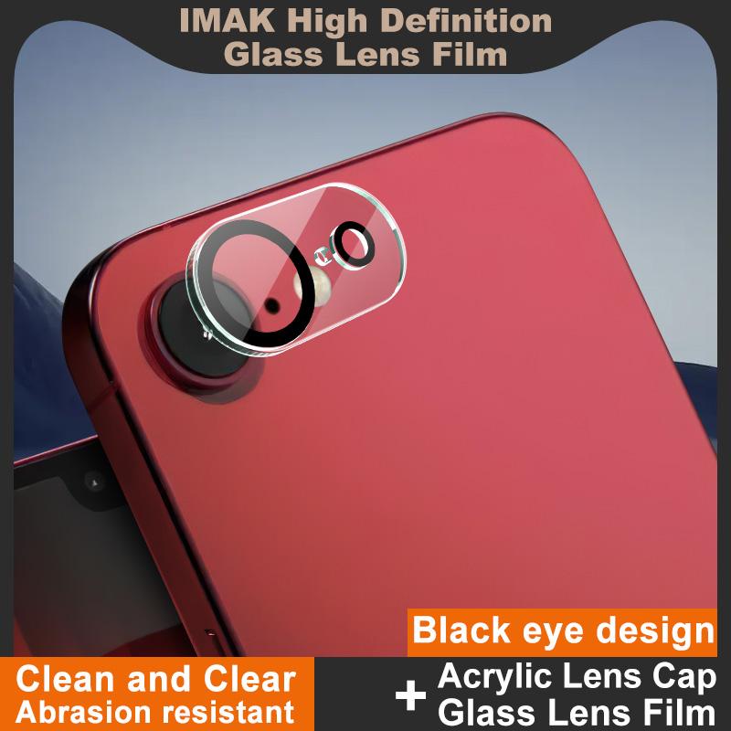 Для iPhone 16e стекло IMAK высокой четкости интегрированная стеклянная пленка для объектива черный дизайн глаз