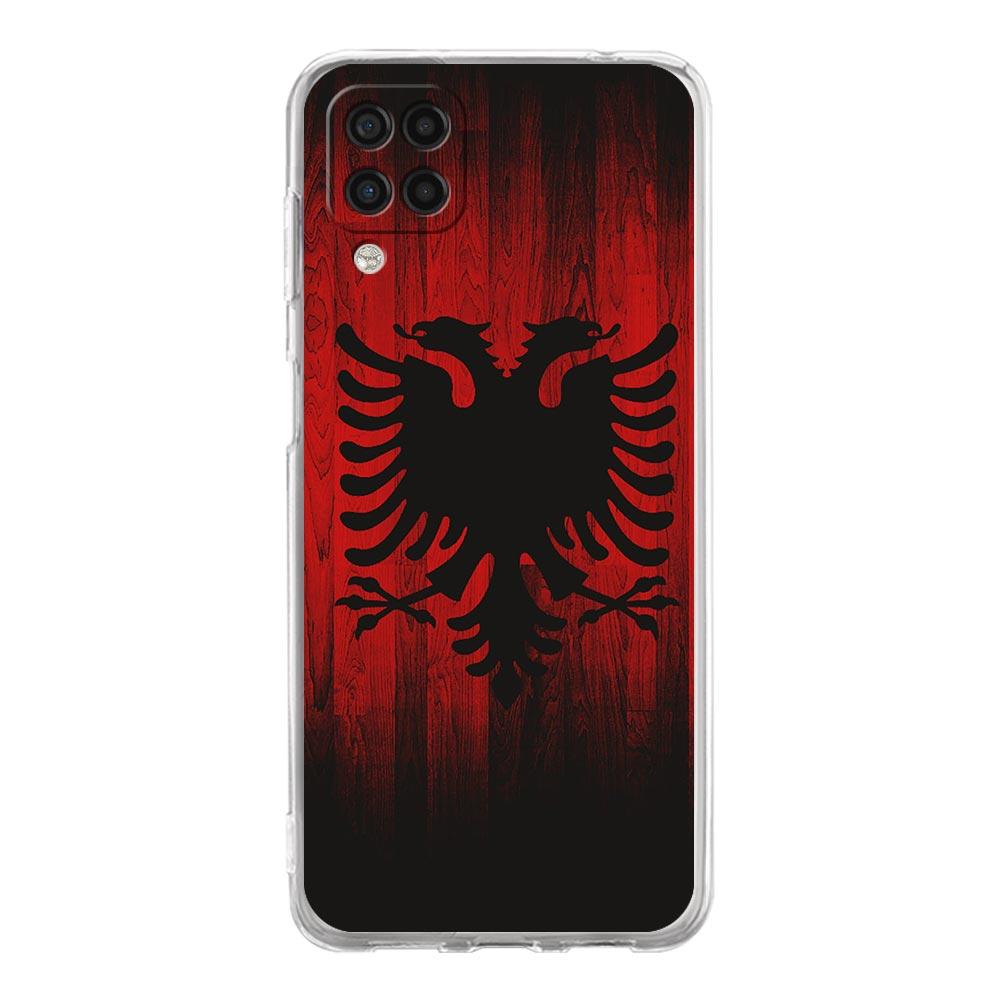Чехол для телефона Samsung Galaxy A13 A15 A25 A51 A71 A21S A11 A12 A31 A52 A41 A23 A53 A73 A32 5G A03S A05s, прозрачный чехол с флагом Албании