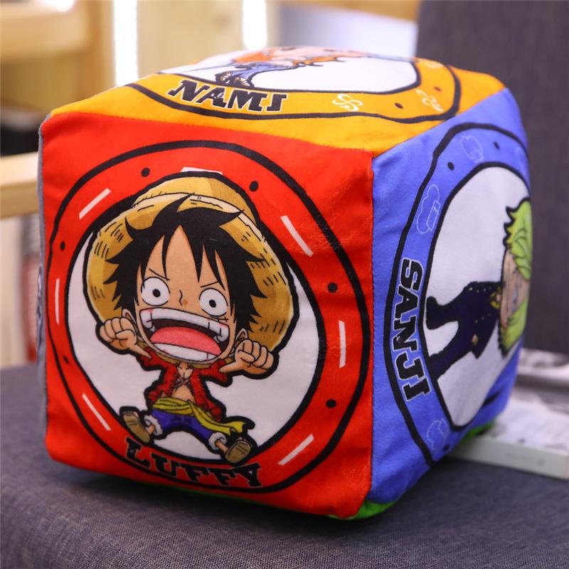 Новая круглая подушка One Piece Аниме Периферия Луффи Чоппер Двусторонняя печать Подушка для сна Подушка Декор для комнаты Дивана Подарок