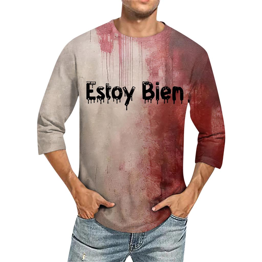 Men's T-shirt T-shirts Graphic Text Pool3D Printing Street Casual Short Sleeve Printed Clothing Basic