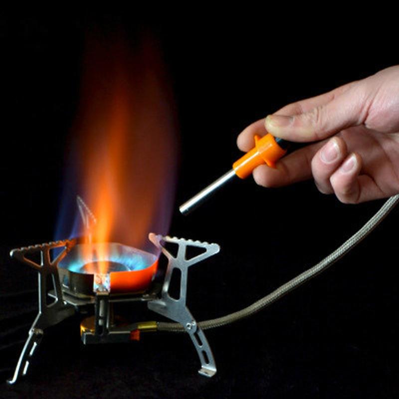 1PCS Outdoor Extended Flame Thrower Electronic Igniter Lighting Tool Portable Fishing Camping Hiking Cooking Lighter