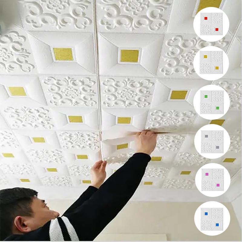 3/5/10 шт. трехмерные наклейки на стену для спальни, гостиной, фоновая стена, пустая стена, аренда, наклейки для ремонта потолка дома, 35x35 см/70x70 см