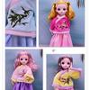 30CM Mini Movable 23Jointed Doll Girls Toy 3D Big Eyes BJD Princess Full Outfits Dresses  Collection Childrens Doll Gift