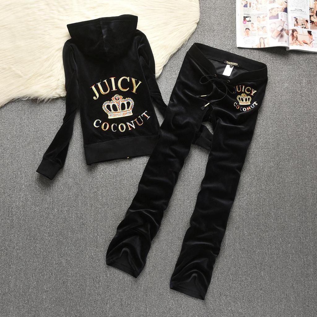 Women's Trendy Embroidered Velvet Hoodie & Wide-Leg Pants Set for Work, Casual, or Athletics