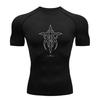 Men's Compression Athletic T-Shirt, Stylish Cross Totem Prin