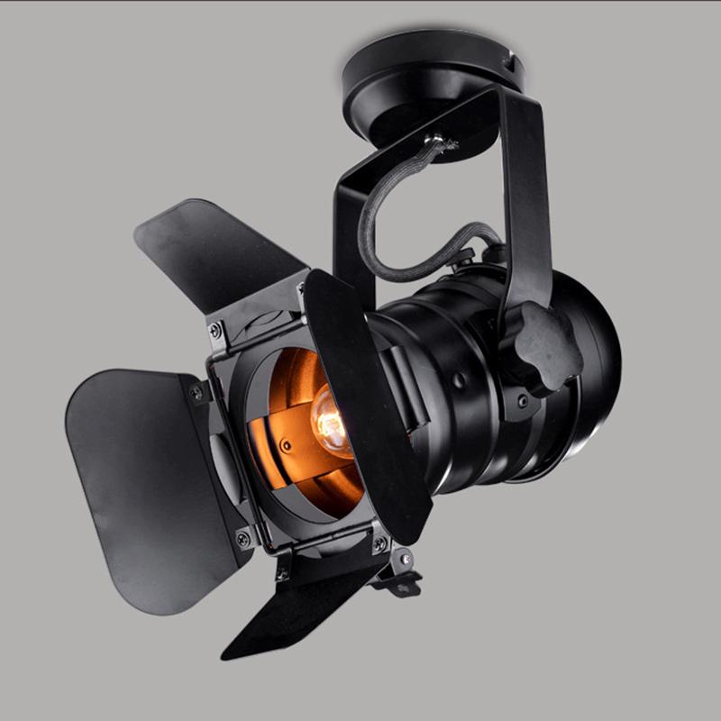 E27 Винтажная железная лампа, промышленный светильник, ретро-лампа, регулируемая 4-створчатая лампа для магазина одежды, кофе-бара, светильник в стиле лофт