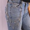 Hip-hop Metal Pants Chain Star Pendant Waist Link Hanging Chain Geometric Bag Chain  for Women Men