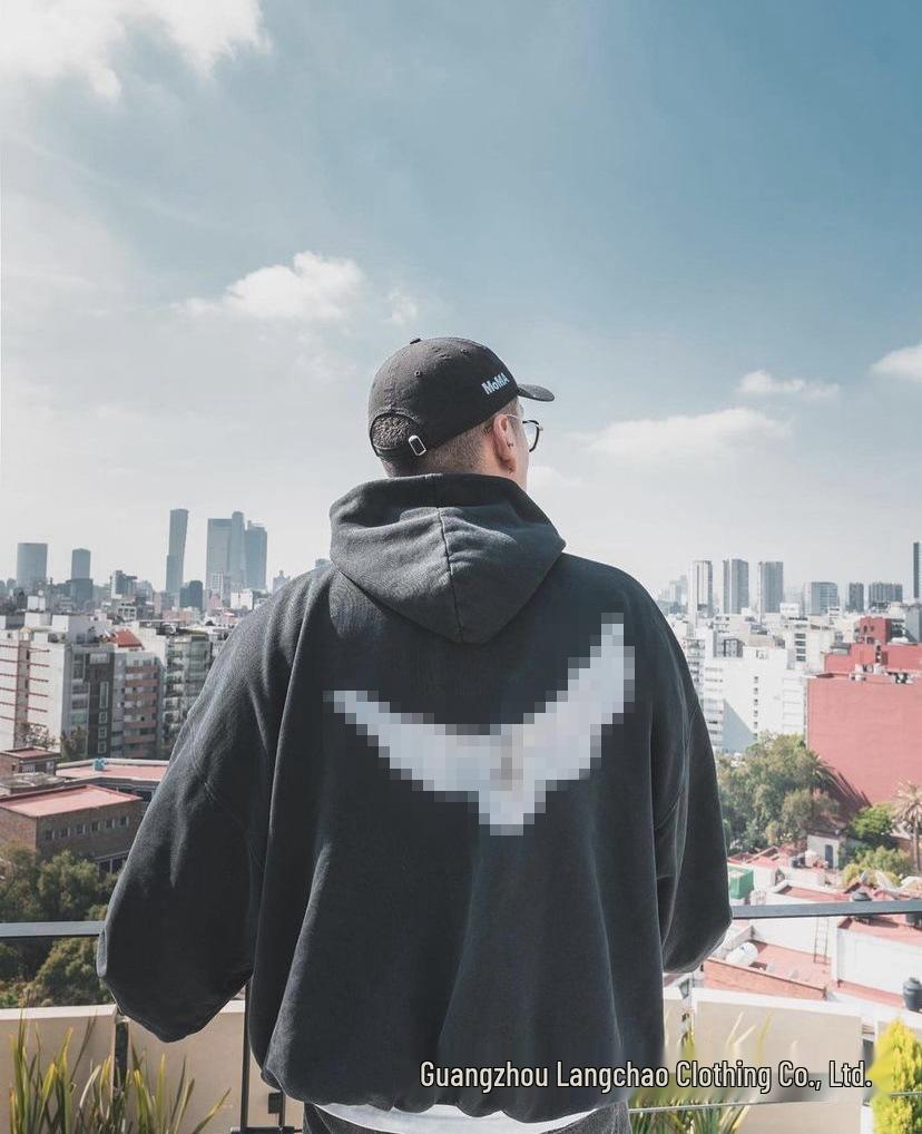 INS ХАЙП ПЯТЬ Худи в стиле Канье Уэста с двухслойным капюшоном, принтом голубя и хлопковым наполнителем