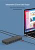 Док-станция USB-C: Двойной DP/HDMI, Четырехэкранный дисплей, Разветвитель USB 3.1, Порт Ethernet, Док-станция для расширения ноутбука