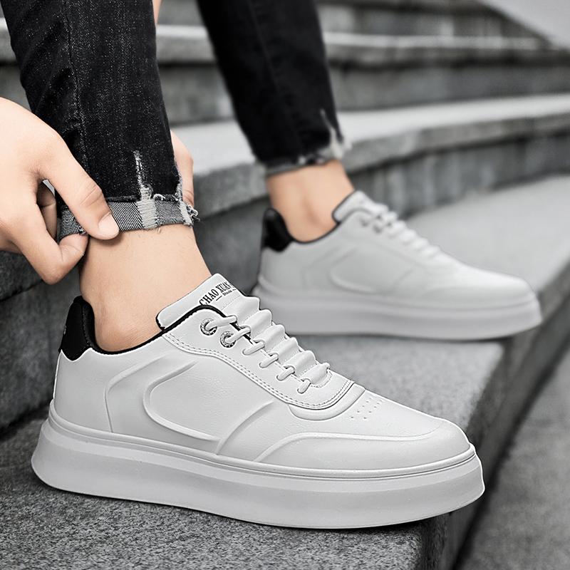 New Men Sneakers Casual Shoes Men Flats Lightweight PU Leather Breathable Shoe Male White Sports Tennis Shoes Zapatillas Hombre