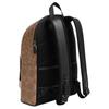 Coach Brown & Beige Signature Canvas Large Backpack with Colorblock Pocket for Daily Use