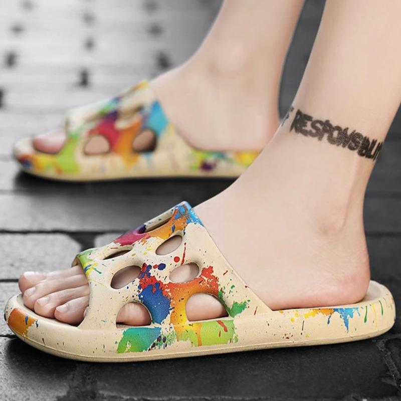 Fashion Slides Sabot Black Eva Height Beach Male Slipper Heather Fun High Quality Fashion Y2k Adult Designer Luxury Elegant Men's Shoe