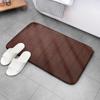 Striped Coral Fleece Water Absorbent Bathroom Floor Mat