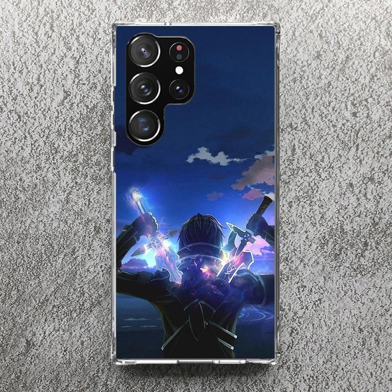 Чехол для телефона Аниме Sword Art Online для Samsung Galaxy S25 S24 S23 Ultra S22 Plus S21 S20 FE S10 + S25Ultra S24U Мягкий чехол-оболочка