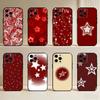 Минималистичная Красная Звезда Чехол для Телефона Для iPhone 17,16,15,14,13,12,11 Plus,Pro Max,XS,Мягкий Силиконовый Черный Чехол