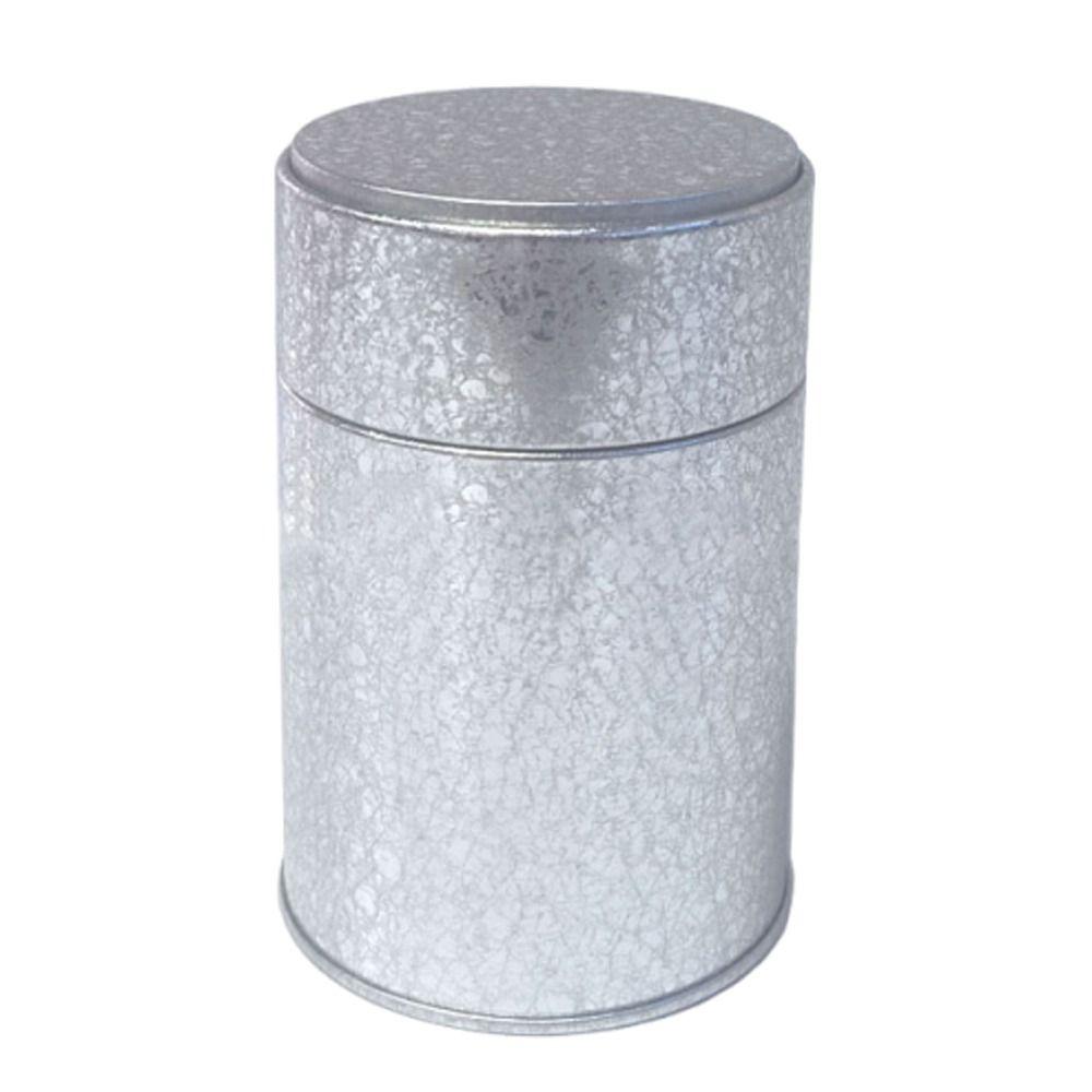 Circular Shape Tea Jar Stainless Steel Iron Can Ice Cracks Pattern Metal Box  Tea Storage
