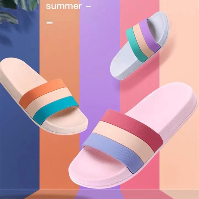 Женские летние нескользящие, антибактериальные домашние тапочки с толстой подошвой - Идеально подходят для дома, общежития и купания