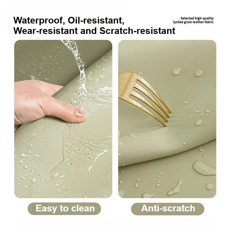 Waterproof PVC Leather Tablecloth Anti-Slip Table Protector Desk Pad Keyboard Mouse Mat Large Table Cover for Home Office Gaming