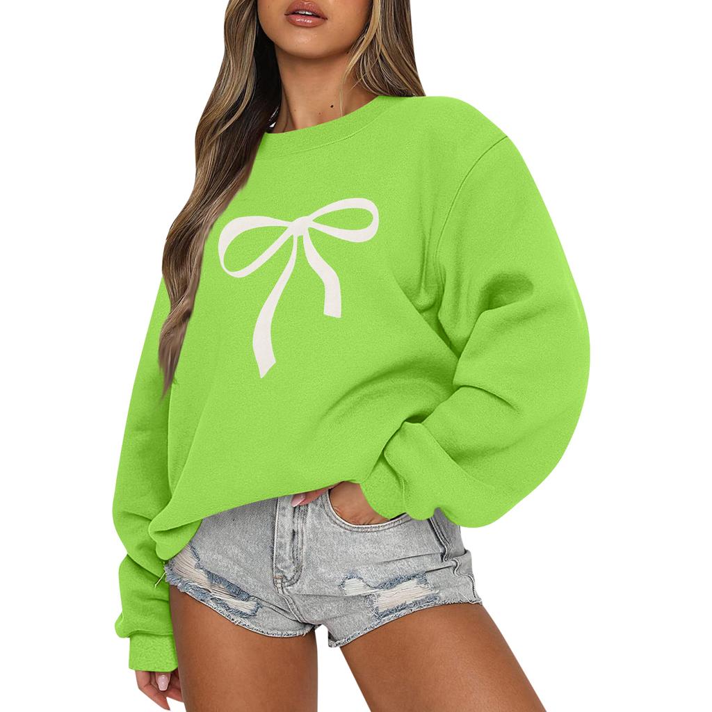 Women Tops Women's Long Sleeve Sweatshirt Casual Crewneck Loose Fit Pollover Fleece Tops