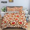 Red Rose Floral Duvet Cover Love Heart Bedding Set Microfiber Romantic Quilt Cover Queen King For Couple Wedding Valentine Decor