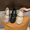 Baotou Sandals Women's Summer 2025 New Outer Wear Bow Soft-soled Mary Jane Shoes Ballet Mesh Flat-soled Single Shoes