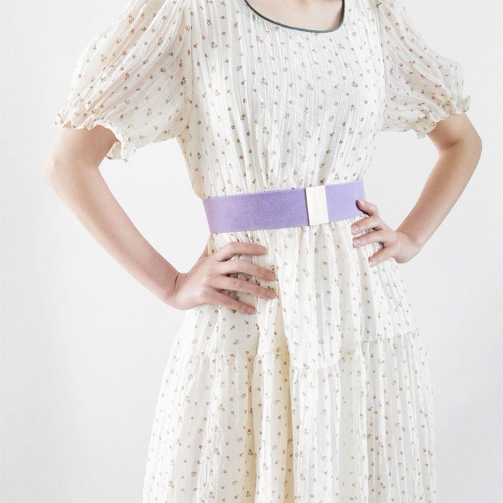 Solid Color Stretch Cinch Waistband Wide Waist Belt New Corset Belt  Down Coat