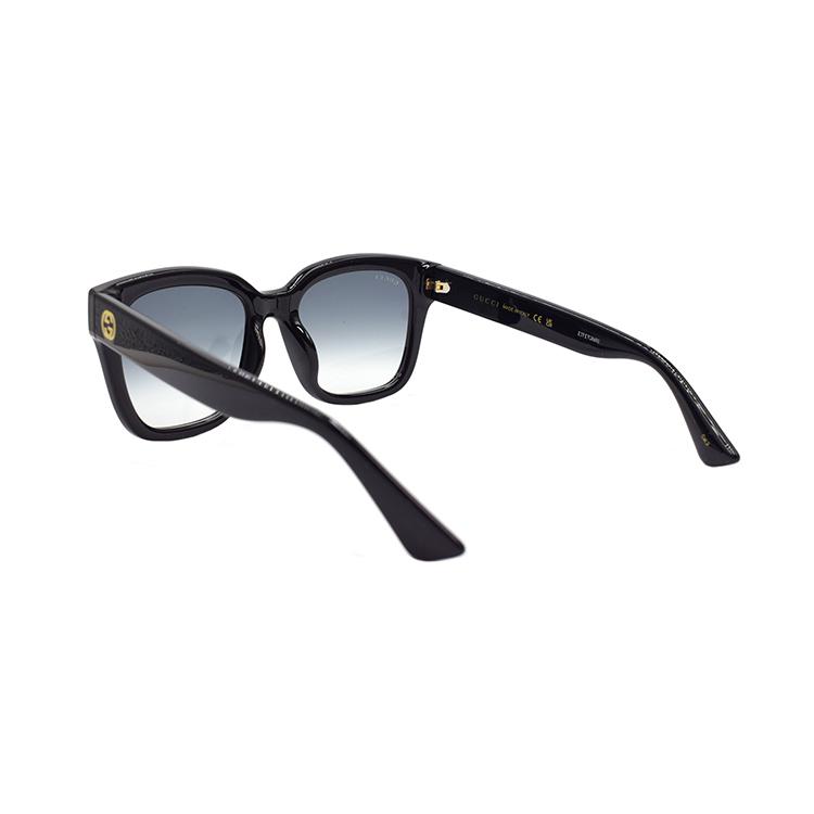 Gucci Logo Minimalist Series Fashion Style Holiday Travel Universal Square Sunglasses Unisex sunglasses Black Dark-Blue-Gradient GG1338SK-003