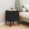 VidaXL Bedside Table Black 35x35x51 Cm Steel 336214