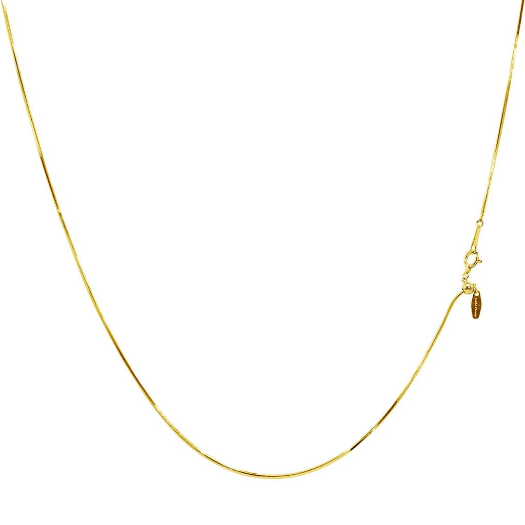 Gold Chain Necklace 18K K18 Octostraw Width Maximum 45cm Length Adjustable [Lara Christie] 0.8mm Approx. 4.07g Lc97-0054