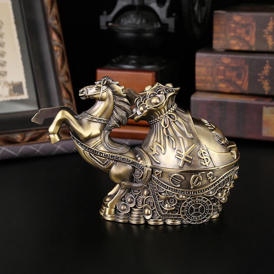 Immediately have money ashtray zinc alloy ashtray metal living room decoration twelve zodiac animal shaped ashtray
