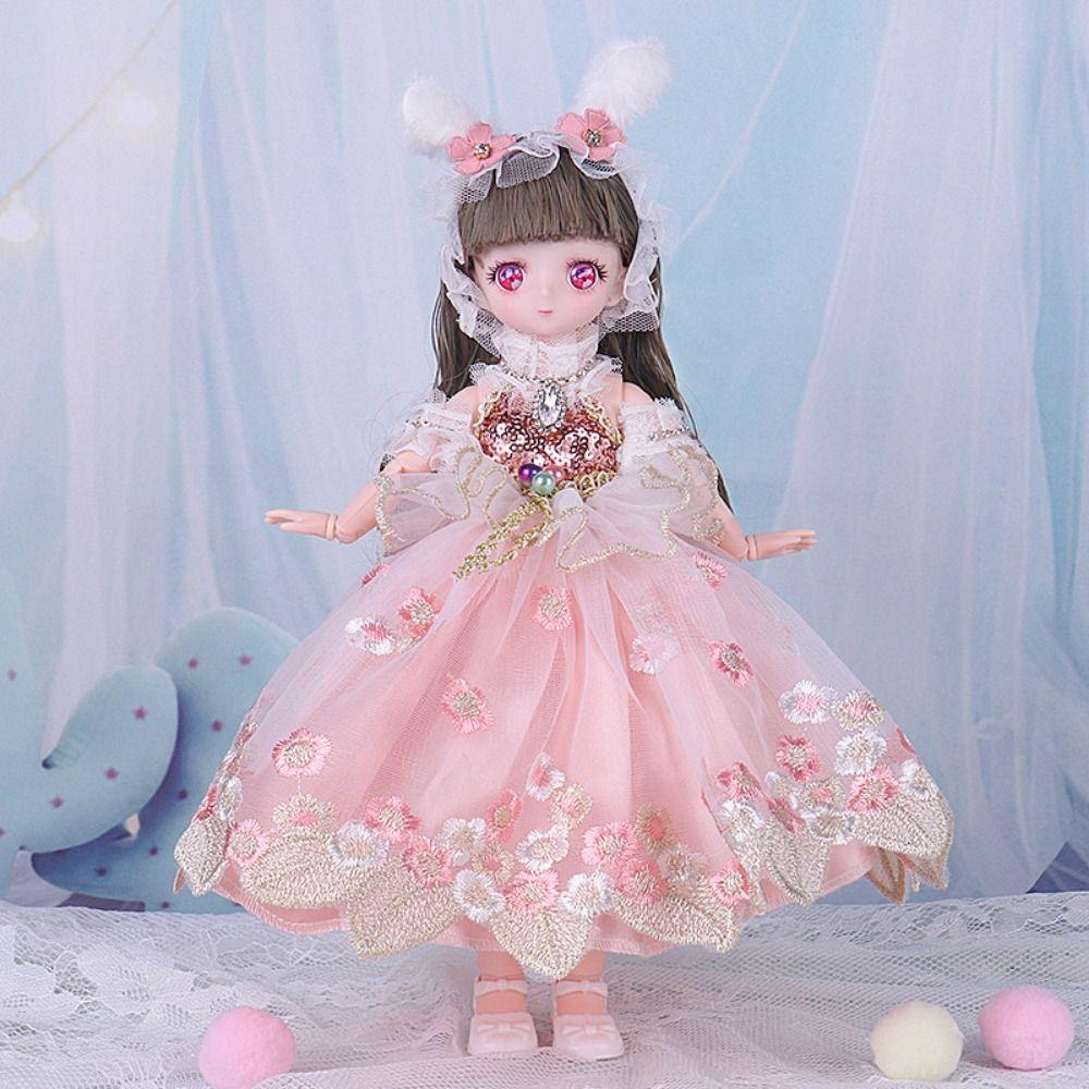 Fashion Doll Princess Dress Cute 1/6 Dress Up Doll DIY Clothes 30cm Dolls Clothes  BJD Doll