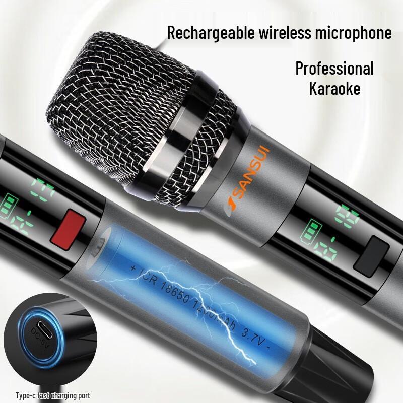 SANSUI Portable Karaoke Trolley Speaker System