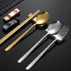 Chopstick Rest Groove Design Mirror Polished Fork Holder Easy to Clean Cutlery Rest Stainless Steel Chinese Style Dinner Spoon Stand Dining Room