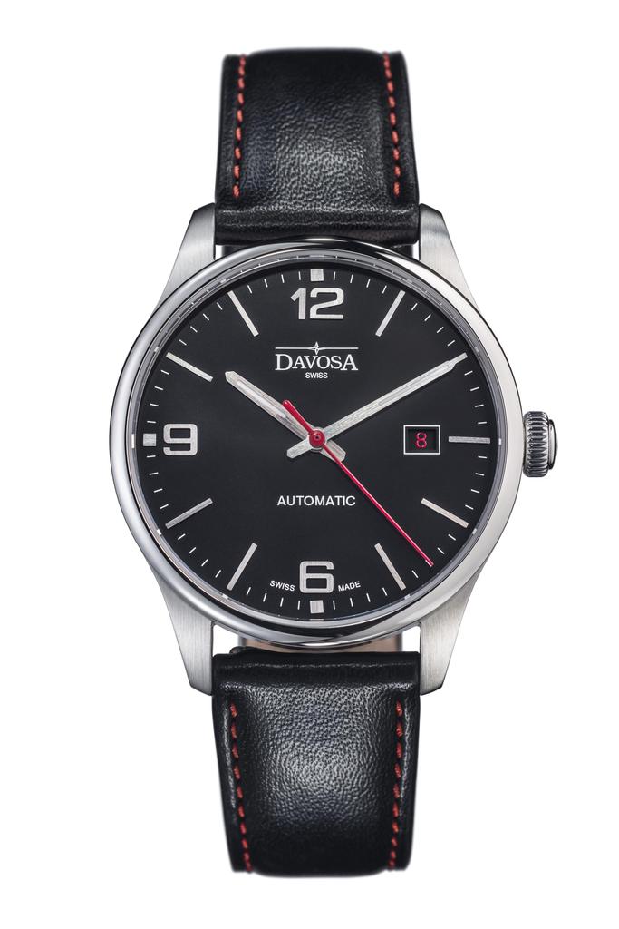 Davosa Gentleman Automatic Watch with Swiss Black Date, Made, 161.566.54, Men's,