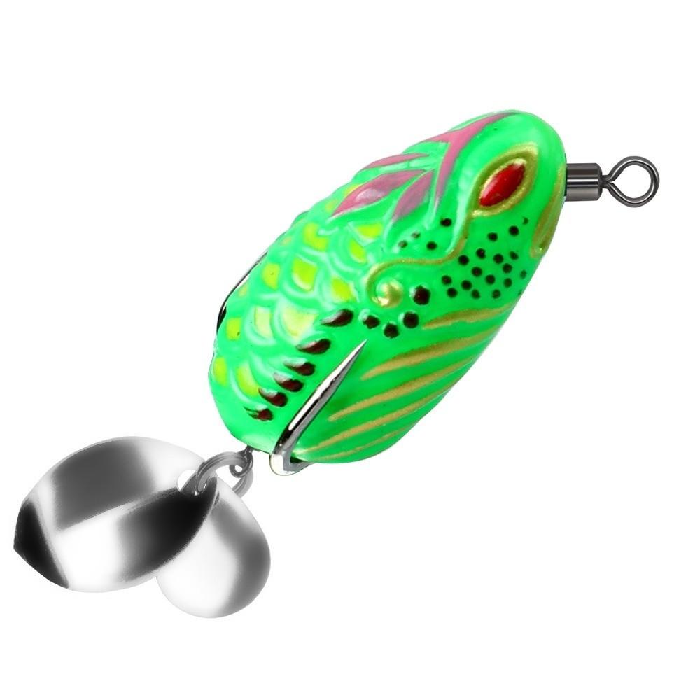 5.7g Soft Frog Lure Metal Spoon Mini Soft Lure Snakehead Fishing Wobbler  Bass Fishing