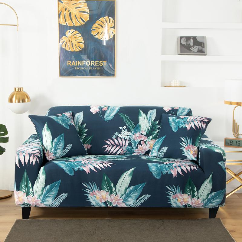 Floral Sofa Cover Fit L-Shaped Stretch Modern Chair Couch Cover Sofa Covers For Living Room Furniture Protector 1/2/3/4 Seater