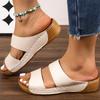 Women's Sandals Casual Summer Sandals With Heels Shoes Women Low Platform Sandals Indoor Outdoor Slippers Heeled Summer Footwear