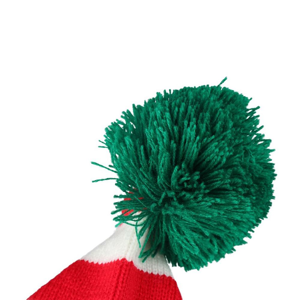 Merry Christmas Hat Christmas Knitted Hat Green Red Santa Beanie Hat Leisure   Winter/Autumn