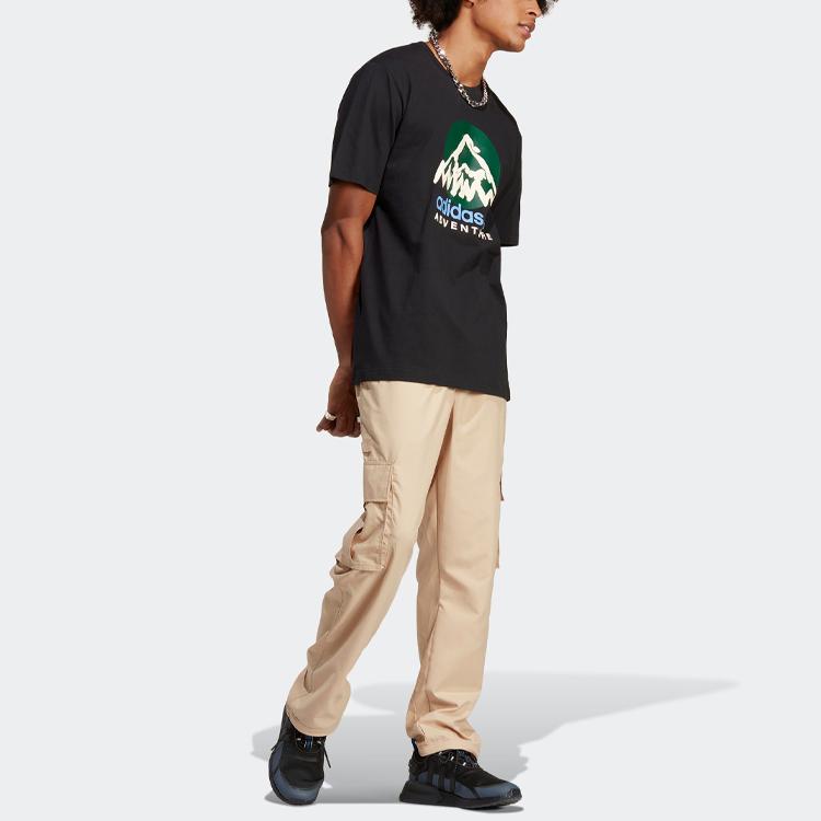 Adidas Originals ADVENTURE MOUNTAIN FRONT T Shirt Men's Black IC2361
