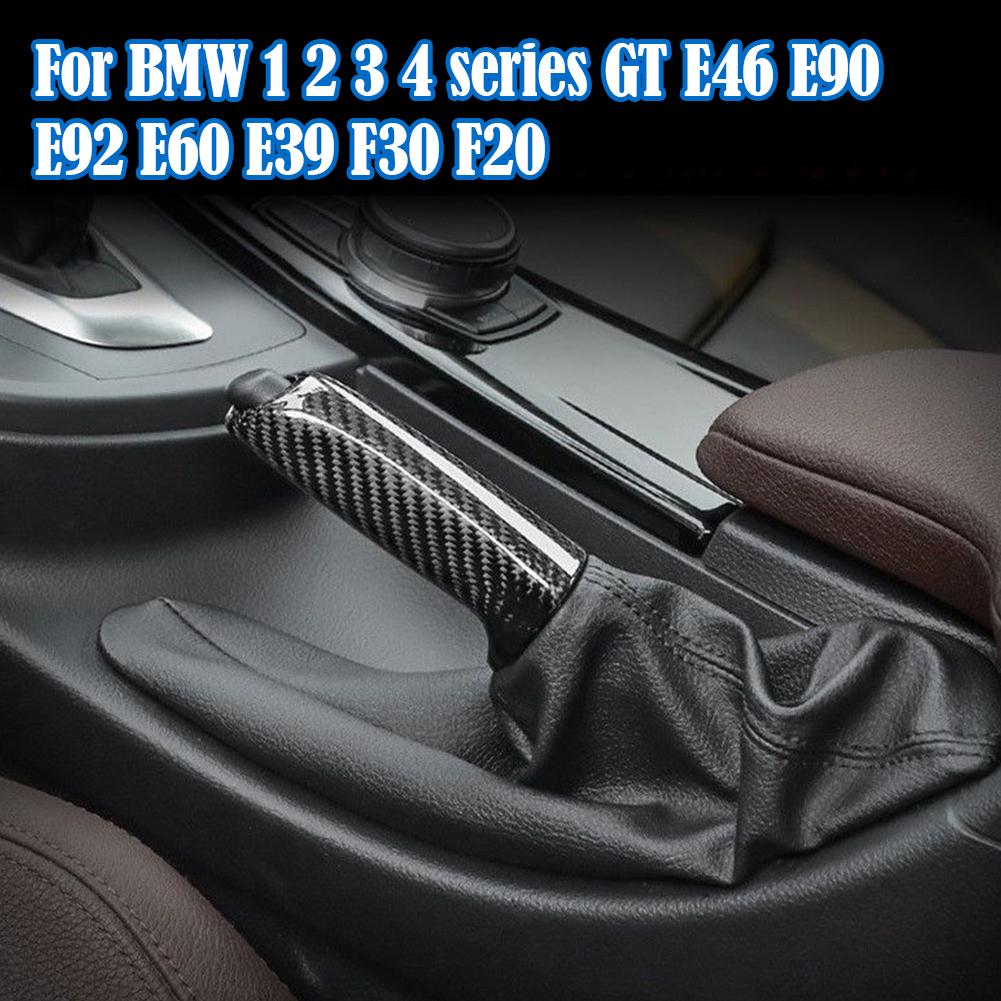 Защитный чехол на ручник для BMW 1 2 3 4 Серии GT E46 E90 E92 E60 E39 F30, чехол на ручник с текстурой под карбон N5T3