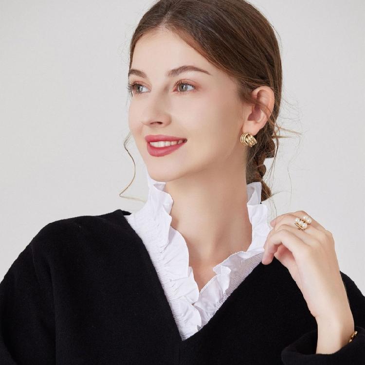 Detachable False Collar Girls Half-Shirt Accessiory Pairing with Shirt or Dress for Lady Girl Half Shirt Collar