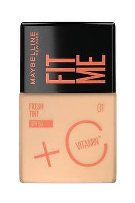 Тональный крем Maybelline New York, Легкий тинт для кожи с SPF 50 и витамином C, Натуральное покрытие, Для ежедневного использования, Fit Me Fresh Tint, Оттенок 01, 30 мл